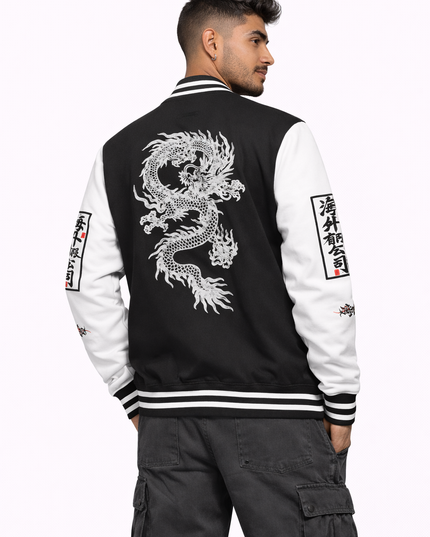 Black and White Letterman Jacket